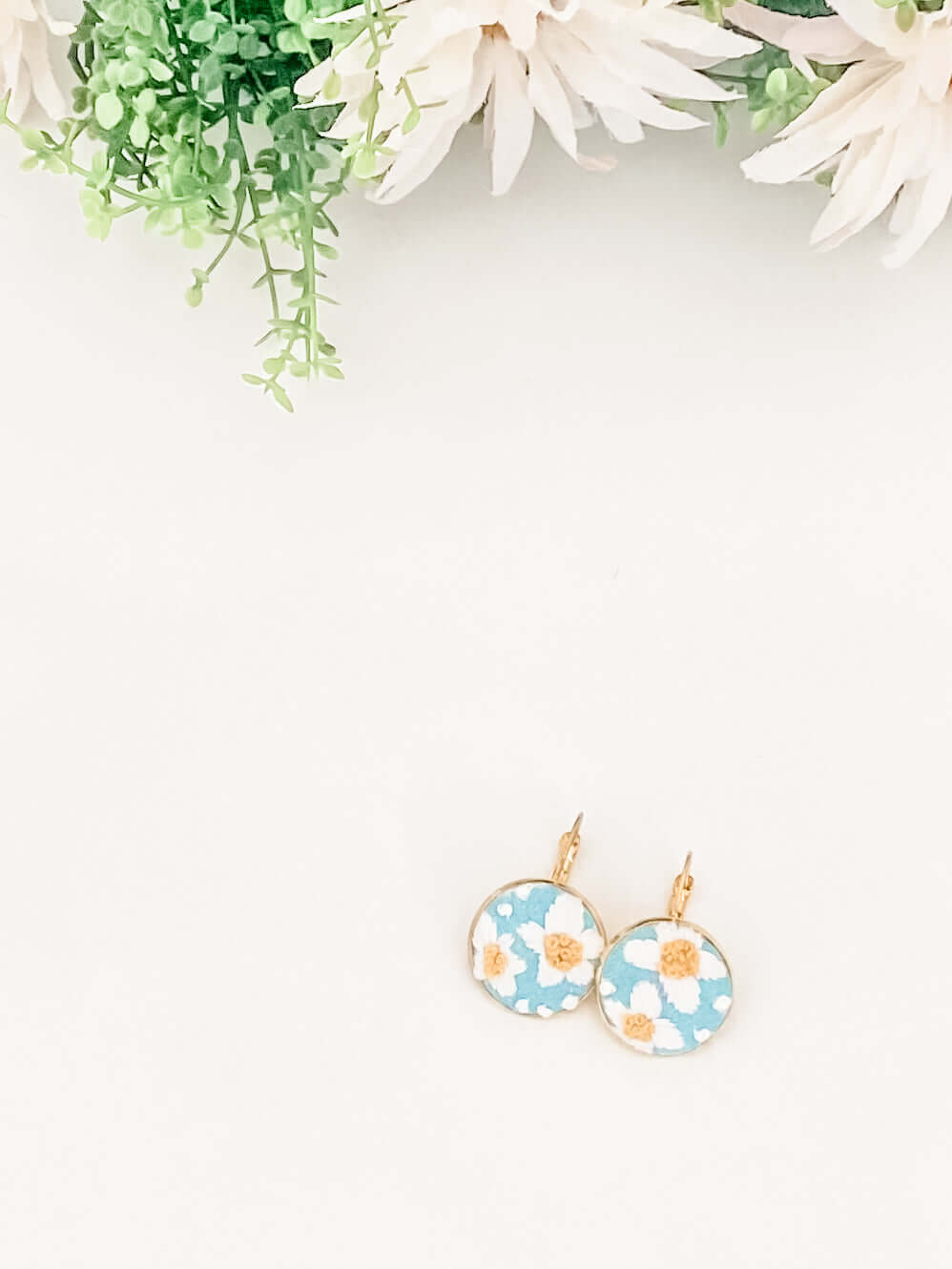 Modern Embroidered Earrings | Hand Embroidered Earrings | Wearable Art Earrings