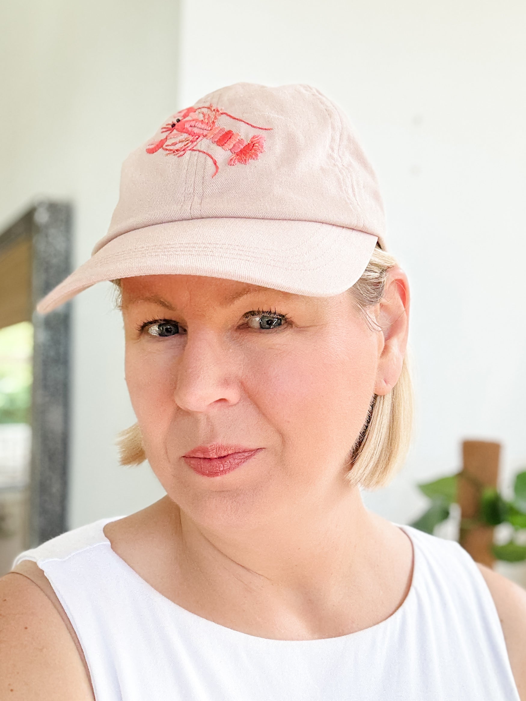 Lobster Tide Hat (Blush, 100% Cotton Blend)