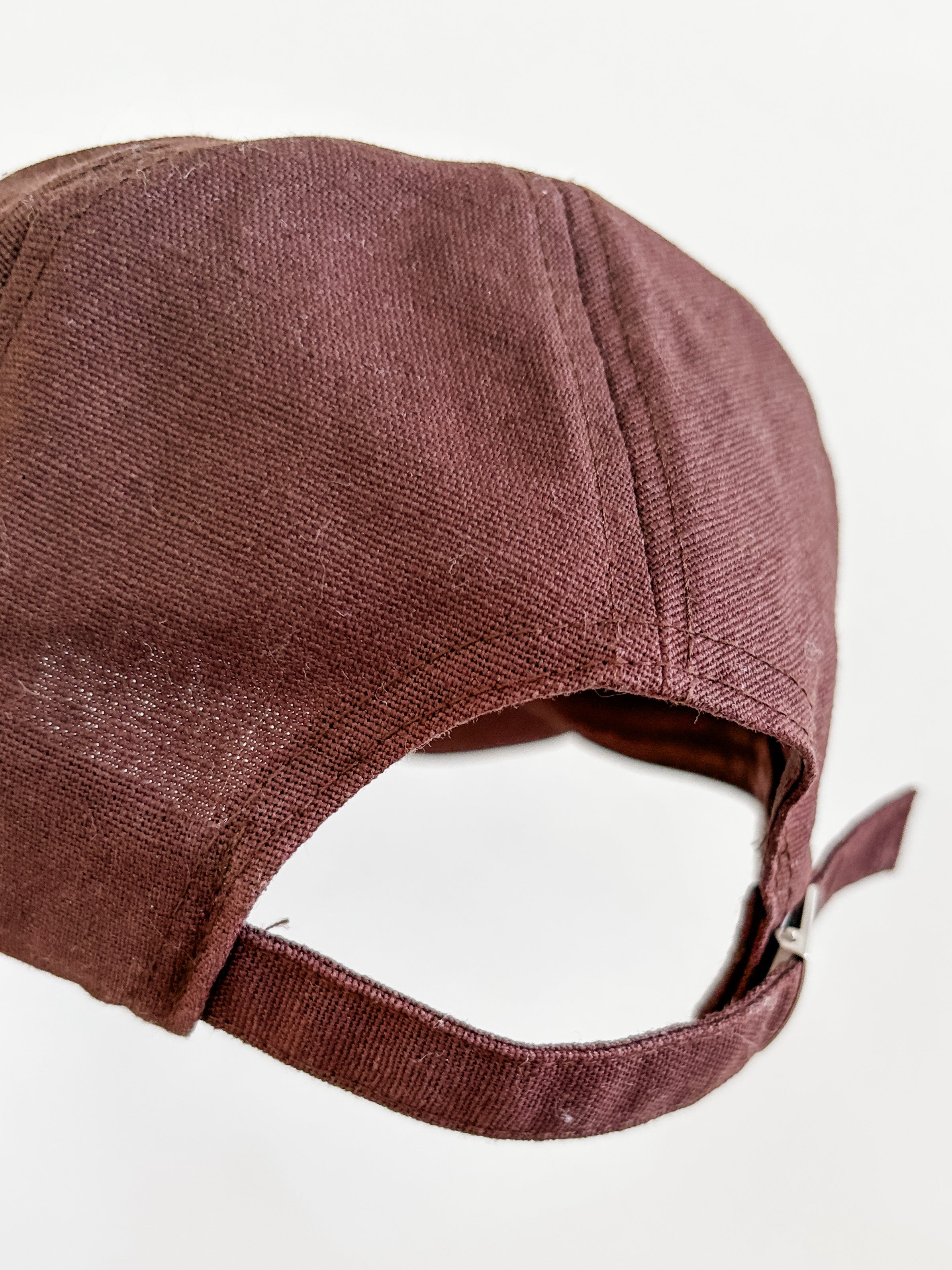 Mandala Bloom Hat (Chocolate Brown, Cotton-Linen Blend)