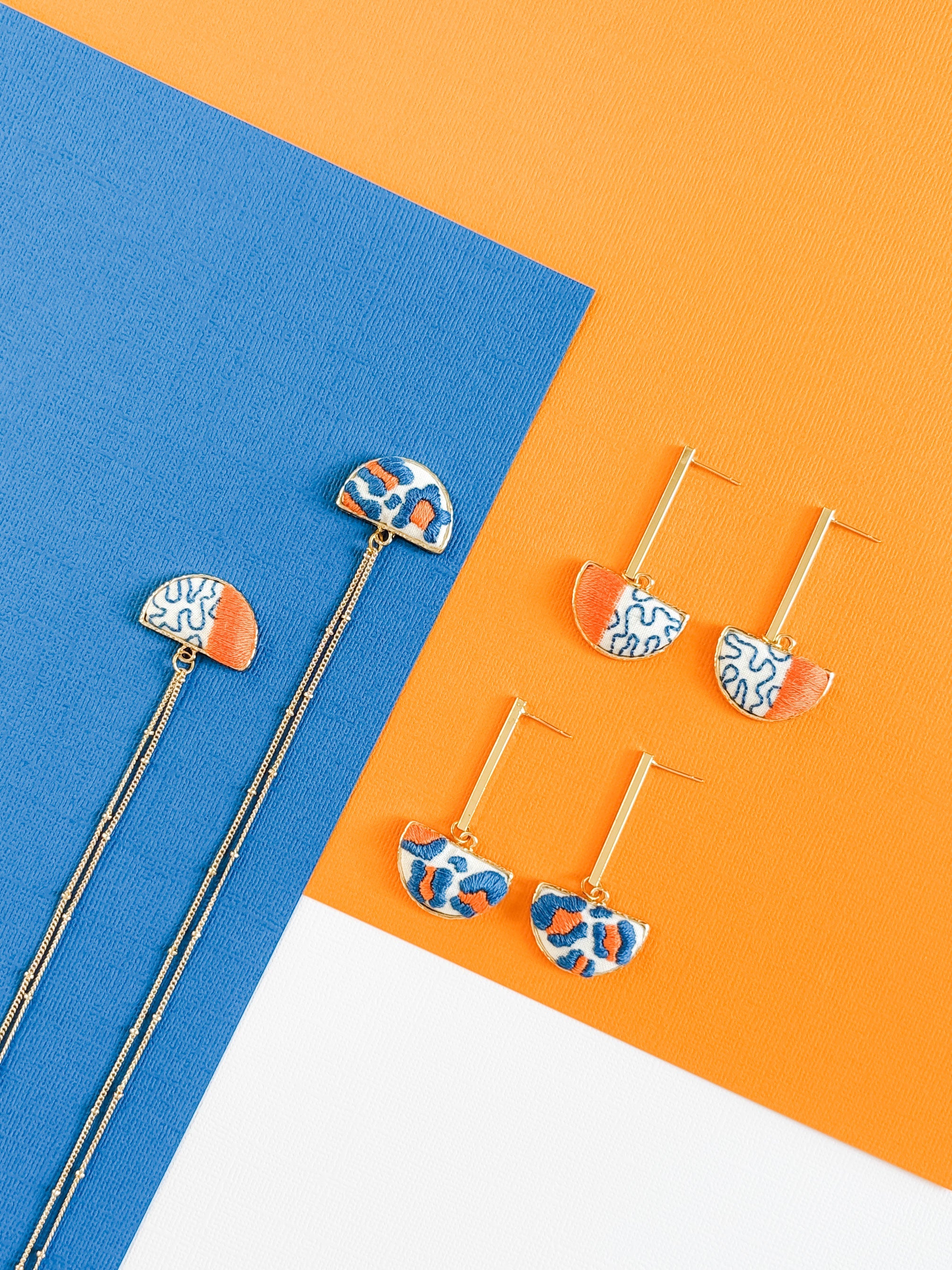 Bold Colour, Graphic Design, and the Joy of Hand-Embroidered Jewellery