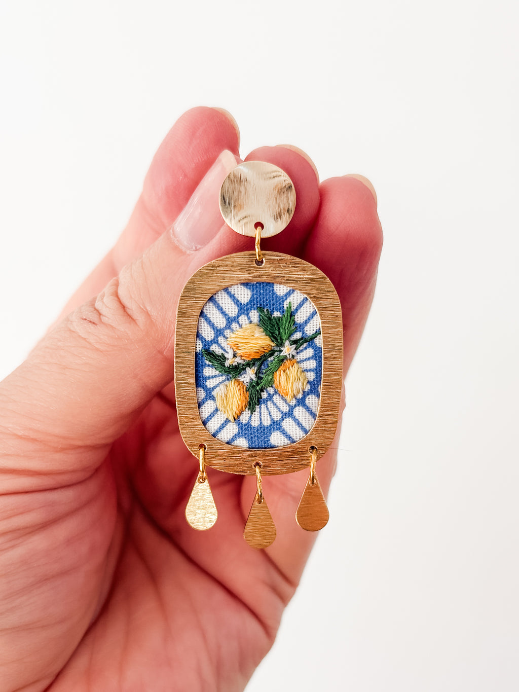 Mediterranean Summer Lemon Earrings