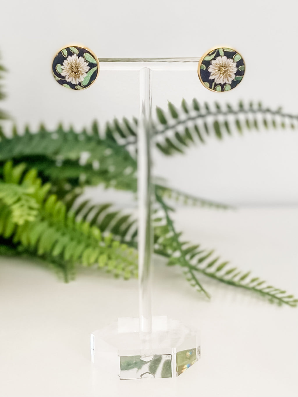 Midnight Bloom Stud Earrings