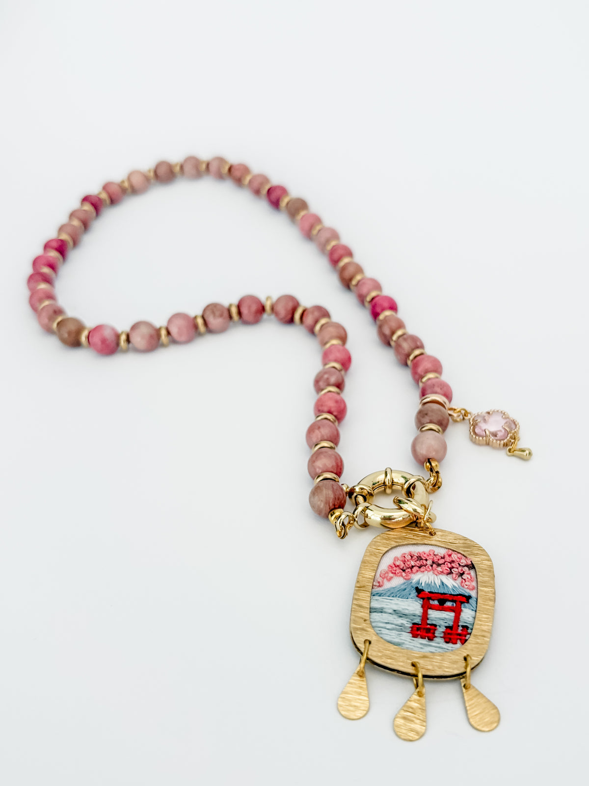 Mount Fuji Beaded Necklace