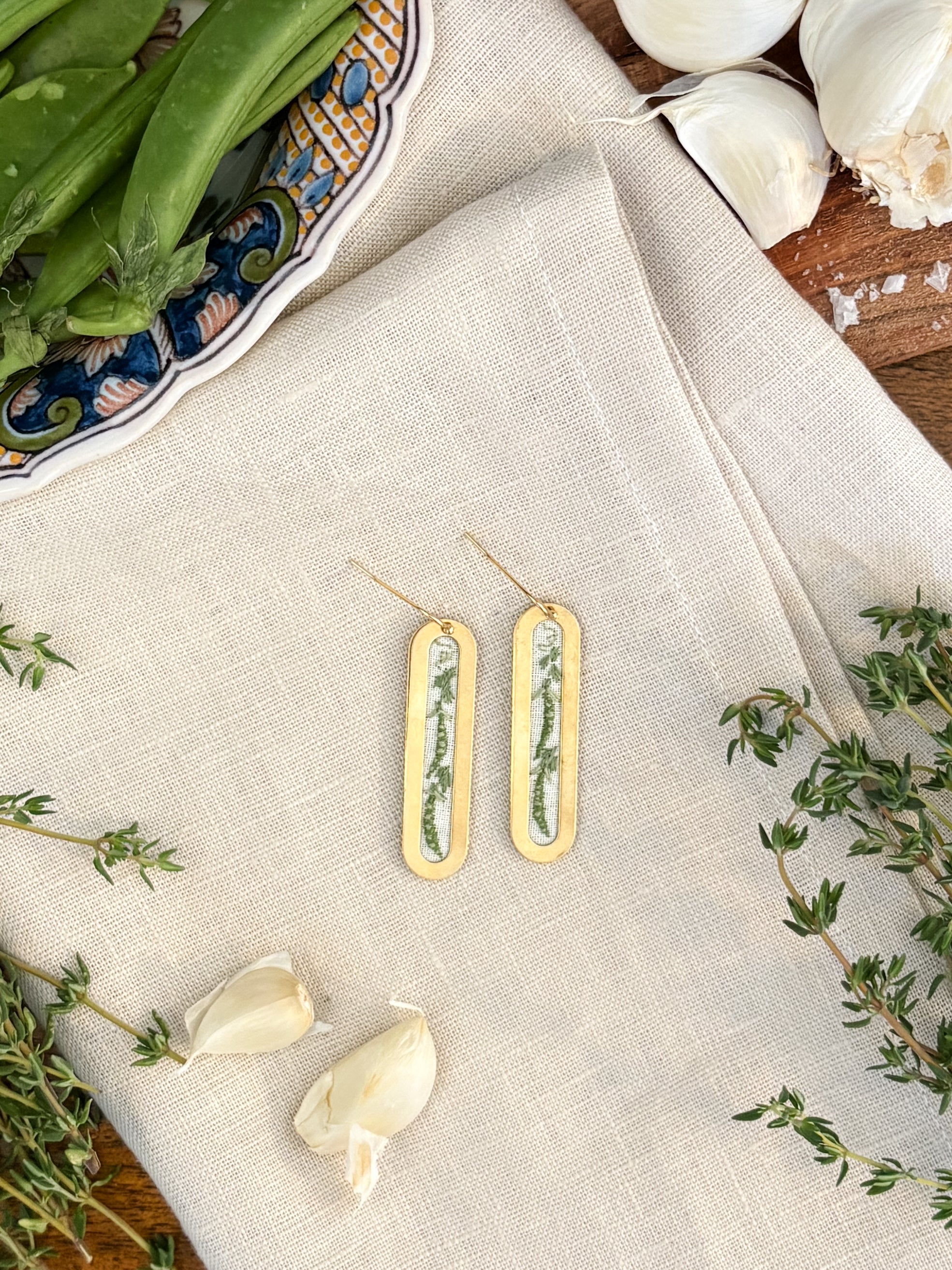 Snow Peas Earrings