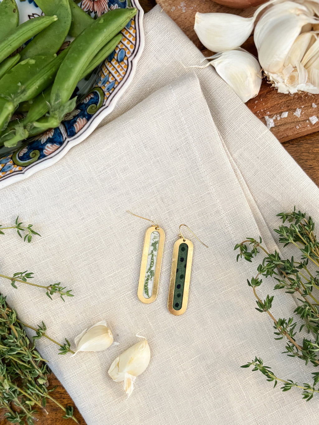 Snow Peas Earrings