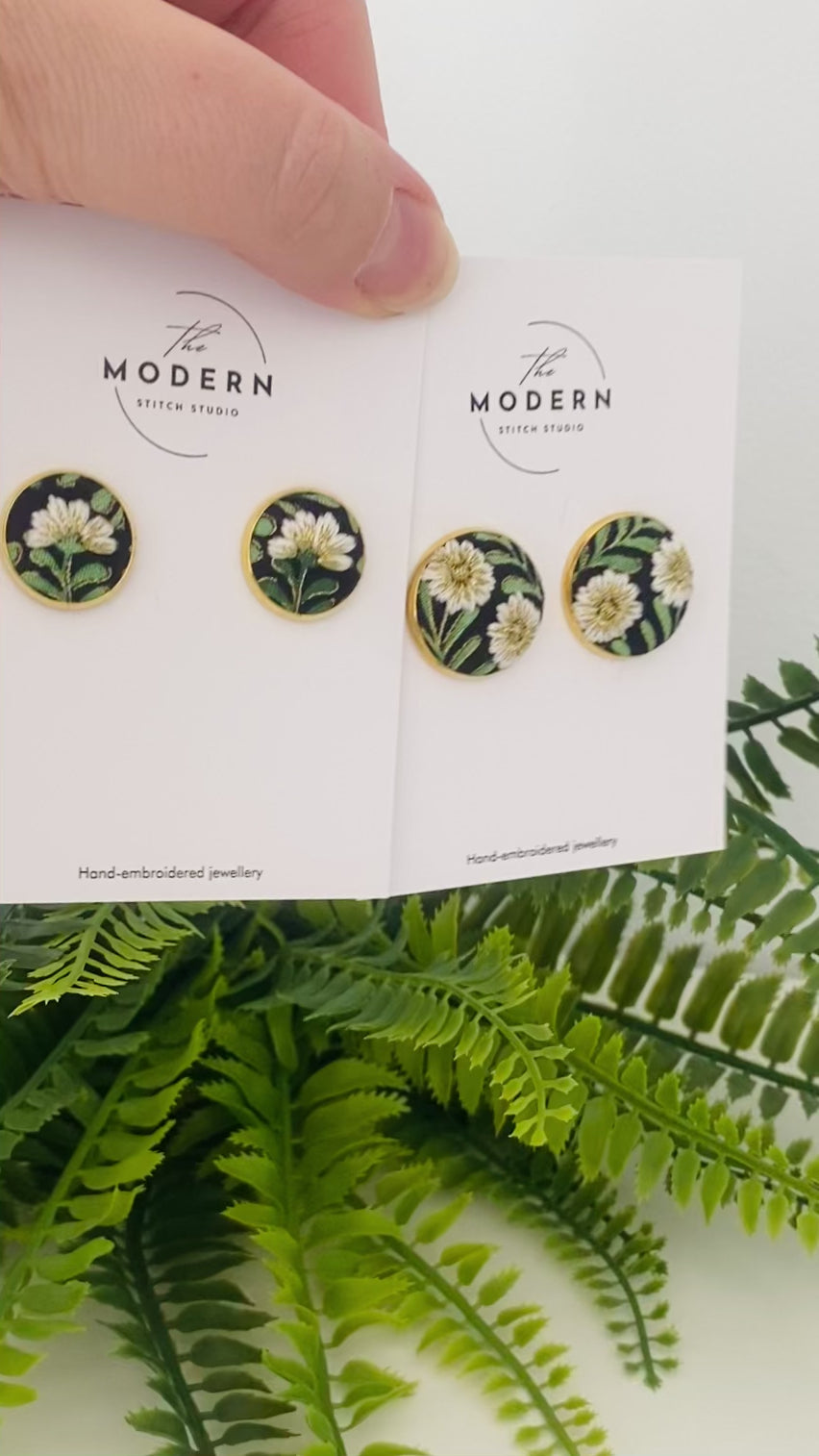 Midnight Bloom Stud Earrings