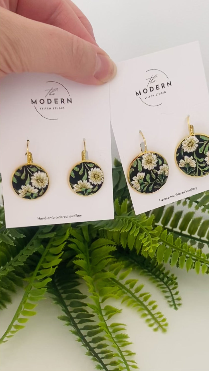 Midnight Bloom Large Earrings
